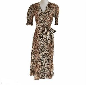 Anthropologie Faithfull the Brand Abbey Midi Wrap Dress Size 4